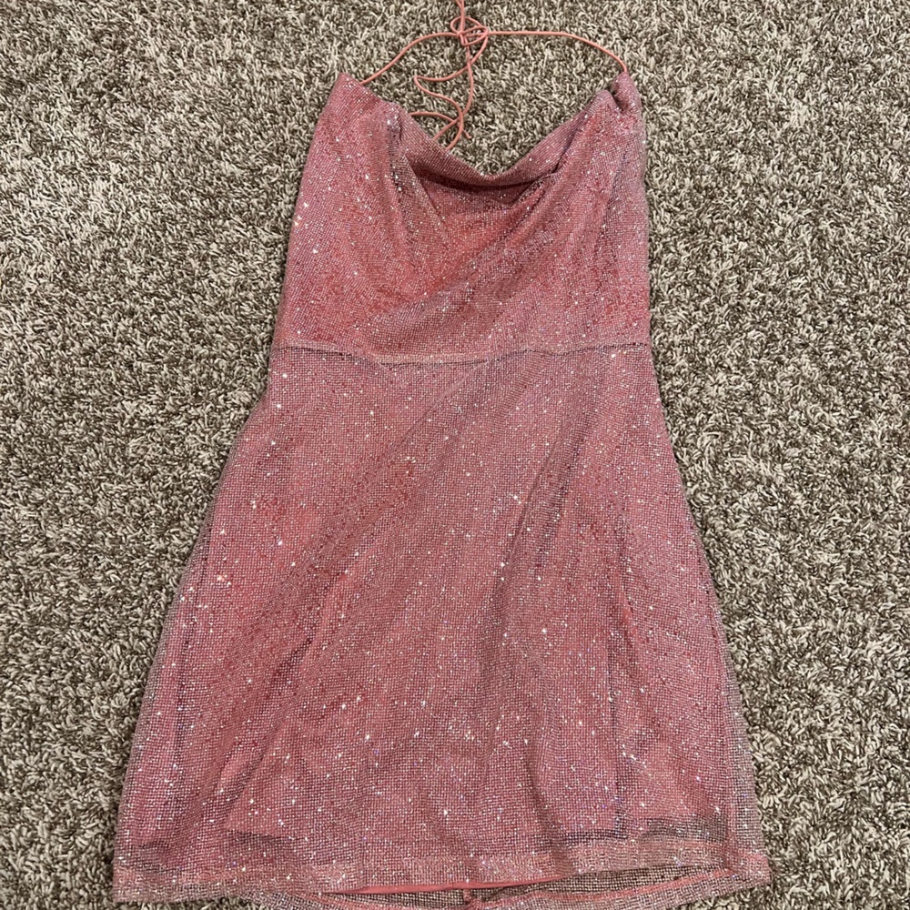 hello molly pink sparkly glitter dress
